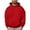 Red, variant on Hoodies for Men Sevevn Men Casual Solid Color Pullover Drawstring Pocket Long Sleeve Hooded Blouse Red XXXL