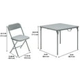 thumbnail image 4 of Mainstays 5-Piece 34 in Square Centerfold Folding Card Table and 4 Folding Chairs Set, Gray, 4 of 8