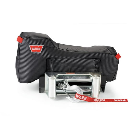 Warn Winch Cover 102641 Stealth; Fits M8/XD9/9.5XP/VR8000/VR10000/VR12000 Winches; Vinyl With Mesh Backing; Front Flap Allows Access To Winch Drum