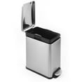thumbnail image 4 of Innovaze 2.6 Gallon Stainless Steel Trash Can, Slim Step On Trash Can for Bathroom and Office, Silver, 4 of 7