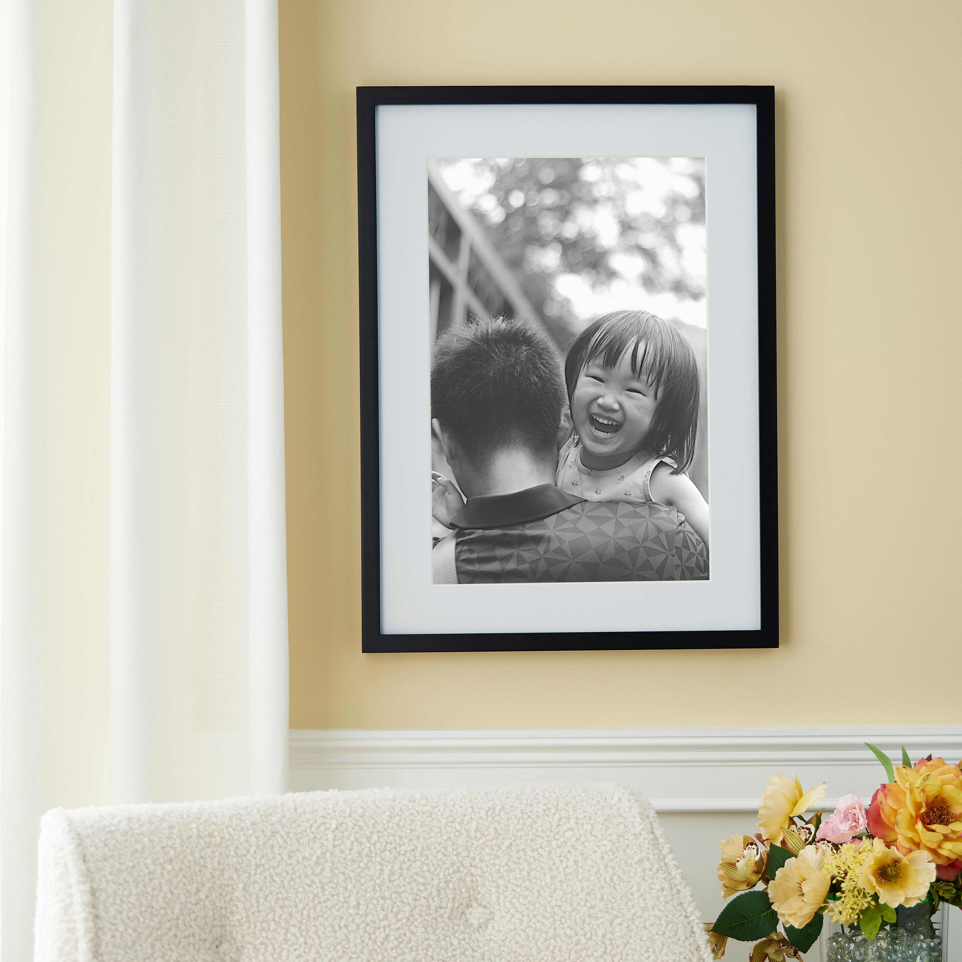 Studio Decor 12" x 18" Black Home Tyler Frame - Includes Pre-attached Hanging Hardware, Horizontal or Vertical Display - 1 Pack