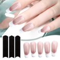 thumbnail image 4 of Fiudx Artículos en oferta con ofertas flash Pasta en forma de media luna en forma de media luna en la pasta para uñas francesas Esmalte de uñas en V Pintura con pegamento Adhesivo francés, 4 of 6