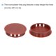 thumbnail image 4 of Uxcell 64Pcs 50mm Tapones de agujero redondos de nylon plástico marrón rojizo, 4 of 6
