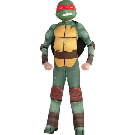 Amscan Teenage Mutant Ninja Turtles Raphael Muscle Halloween Costume for Boys, Large, with Included