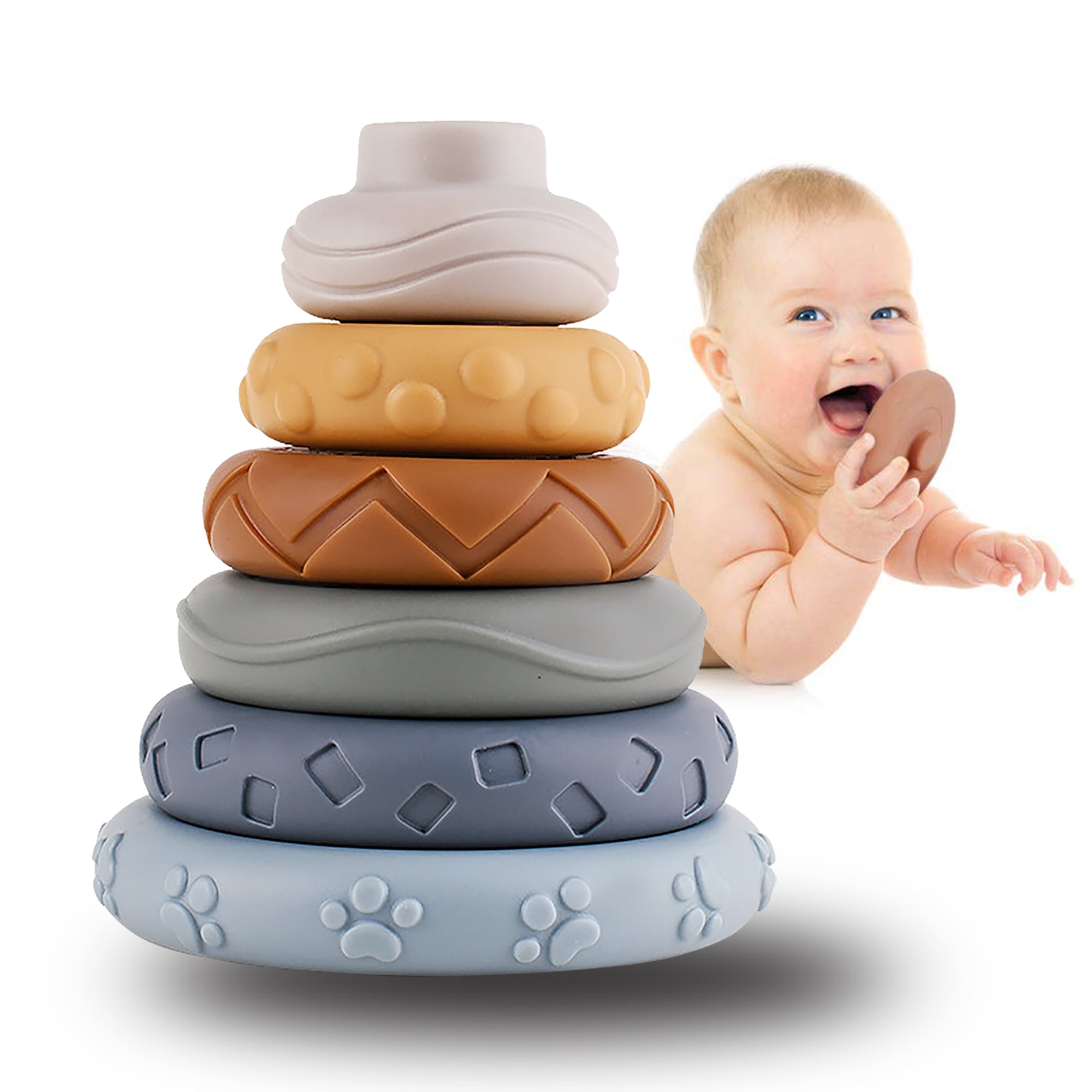 Stacking Rings Toy, Smasener 6 pcs, Stacking Toys, Stacking Rings, Baby Stacking Toys, Stacking