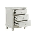 thumbnail image 3 of Darlene 3-Drawer White Nightstand (28.5 in. H x 23.5 in. W x 17.0 in. D), 3 of 5