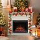 thumbnail image 4 of Oioii Green Leaves Wreath Vines Garlands Decorations, Artificial Red Berry Garland for Fireplace Gate Mantle Table Home Party Decor Christmas Decorations, 4 of 6
