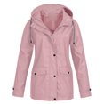 thumbnail image 1 of Birdeem Women Solid Rain Jacket Outdoor Plus Size Waterproof Hooded Raincoat Windproof, 1 of 1