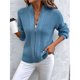 thumbnail image 5 of Suéter de Punto con Cremallera para Mujer, Larga, Cárdigan Abierto por Delante, Cárdigan Cálido con Bolsillos, Abrigo de Abrigo Azul M, 5 of 10