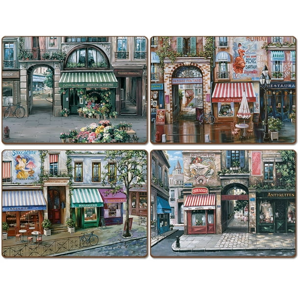 Cala Home "Village Square" Assorted Image Decorative Hardboard Cork