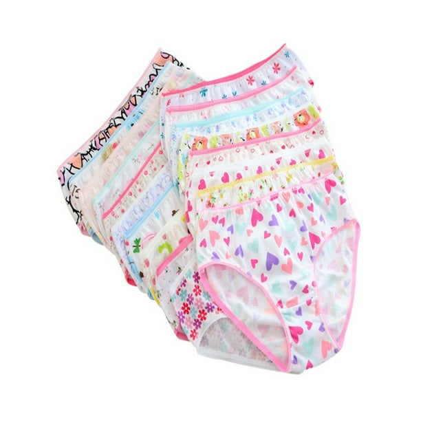 Girls Kids Pack of 5 Briefs Cotton Pants Knickers Underwear Age 12
