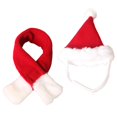 thumbnail image 1 of Ajustable mascota perro gato Navidad Santa sombrero con bufanda para mascotas ropa de invierno disfraz de Navidad disfrazarse S Salvador Dali Sombrero de Pastel de Navidad PET, 1 of 10