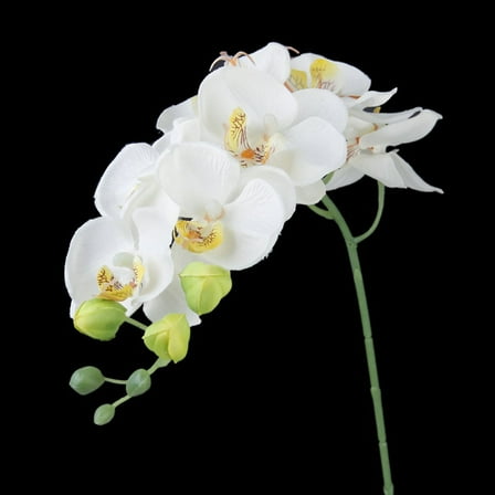 Masteelf Artificial Orchid Flower Plant Home Decoration (White)
