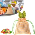 thumbnail image 2 of Bunny Velvet Candy Bags, Bunny Shaped Cloth Bags, Small Drawstring Treat Bags for Easter Candy, Kids Birthday Party Favor, Garden Tea Party Decoration and Spring Gift Basket Stuffers, 2 of 9