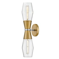 83902LCB Lark Livie - 20W 2 LED Wall Sconce In Modern Style-22 Inches Tall and 5 Inches Wide-Lacquered Brass Finish