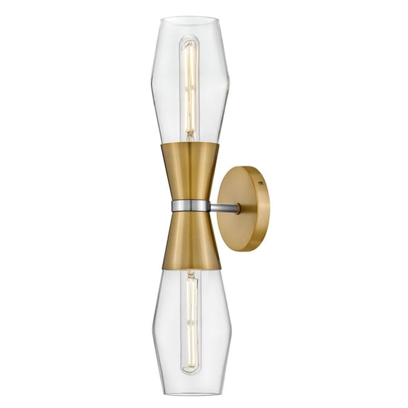 83902LCB Lark Livie - 20W 2 LED Wall Sconce In Modern Style-22 Inches Tall and 5 Inches Wide-Lacquered Brass Finish