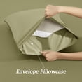 thumbnail image 6 of AiAngu Bamboo California King Sheet Set, Luxury Soft 4 Pieces Bed Sheets with 18" Deep Pocket, Sage Green, 6 of 8