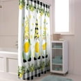 thumbnail image 3 of Summer Cute Lemon Gnome Shower Curtain, Black White Plaid Shower Curtain Set with Hooks, Spring Summer Waterproof Fabric Shower Curtains for Bathroom Decor, 72x72 Inch Bath Curtain, 3 of 6