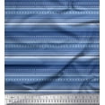 thumbnail image 1 of Soimoi Tissu Satin Modal Rayé, Texture Cœur & Point Tissu Décoratif Imprimé au Mètre 42 Pouces de Large, 1 of 3