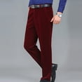 thumbnail image 2 of cllios Men's Corduroy Pant Big and Tall Straight Fit Flat-Front Casual Chino Pants Men's Stain Shield Stretch Slim Fit Flat Front Dress Pant Trousers, 2 of 6