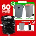 thumbnail image 2 of Bolsas de basura ToughBag 208-227 L, resistentes, 150 unidades, negras, 2 of 7