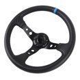 thumbnail image 1 of 14 Inch Car Racing Steering Wheel, PVC Aluminum Drift Racing Game Steering Wheel with Horn Button, Universal Car Steering Wheel for 6 Hole Hub Adapter, 1 of 7