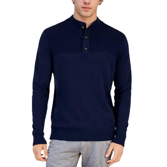 Mens Pullover Sweaters Casual Slim Fit Knit Texture Sweater