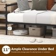 thumbnail image 6 of Daybed Frame, Metal Twin Size Platform Bed with Heavy Duty Slat Support, Space-Saving Sofa Bed Frame for Living Room Bedroom Guest Room, No Box Spring Needed - Black, 6 of 7