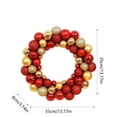 thumbnail image 3 of OEFNTAC Decorations Christmas Wreath Gold Red Scene Decoration Hanging Door Window Festive Holiday Ornament Home Party Decor 13.78in Christmas Decorations Indoor, 3 of 6
