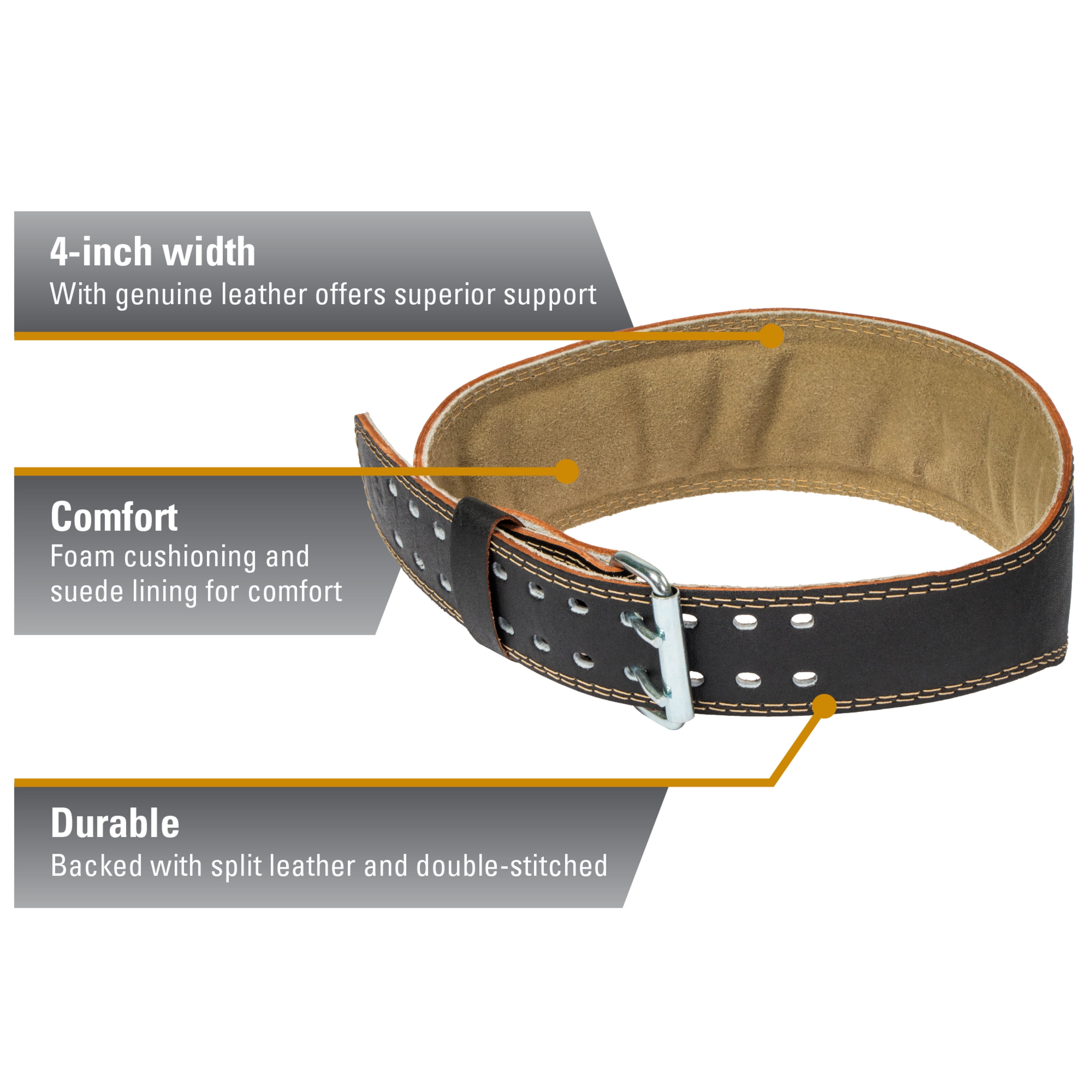 harbinger 4 padded leather belt