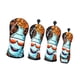 thumbnail image 2 of 4 fundas para cabezas de palos de golf, de madera, resistentes al desgaste, accesorios de golf. negro naranja, 2 of 9