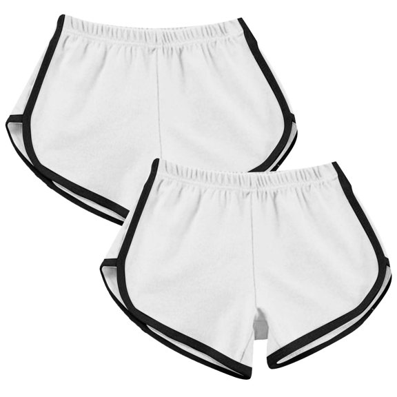Jewelreauty 2 Pack Athletic Shorts for Women Elastic Waist Running Workout Active Dolphin Shorts 2025