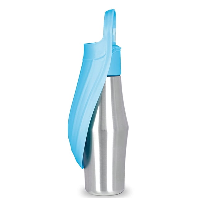 Bouteille d'Eau Portable Chien Accessoires Distributeur d'Eau de Chien - Bouteille d'Eau en Acier Inoxydable de Voyage Bouteille d'Eau de Chien Pliable