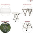 thumbnail image 4 of Sunnyfeel Compact Lightweight Portable Aluminum Folding Camping Table, 18-Inch Side Table (Gray), 4 of 8