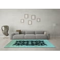thumbnail image 3 of Ahgly Company Indoor Rectangle Oriental Light Blue Industrial Area Rugs, 3' x 5', 3 of 4