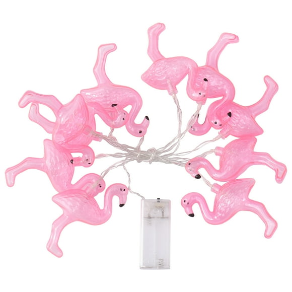 EeaseMX Guirnalda de luces de flamencos de 1,5 m para decoración de jardín, boda, fiesta, exterior y Navidad (roja)