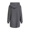 thumbnail image 4 of COMVALUE Womens Oversized Jacket Fuzzy Fleece Zip Up Jacket Warm Winter Coats Faux Fur Coat with Pockets (Grey, L), 4 of 8