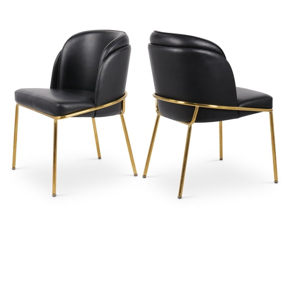 Meridian Furniture Jagger Black Faux Leather Dining Chair - Set of 2