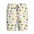 thumbnail image 4 of Gaeub Sushi and Rolls Printed Men's Short Pajama Pants, Lightweight Lounge & Sleep Bottoms Keep You Cool - Small, 4 of 9