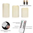 thumbnail image 5 of Flameless Candles 4IN 5IN 6NI Set of 3 Outdoor Indoor Pillars 3IN Diameter Battery Operated Flickering Candles Remote, 5 of 8