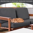 thumbnail image 6 of FLASHLUMI Stretch Outdoor Patio Sofa Cushion Covers, Elastic Full Wrapped Seat Cushion Slipcovers, Machine Washable Anti-Pilling Furniture Protector Covers, Dark Gray, 8 Pack, 6 of 6
