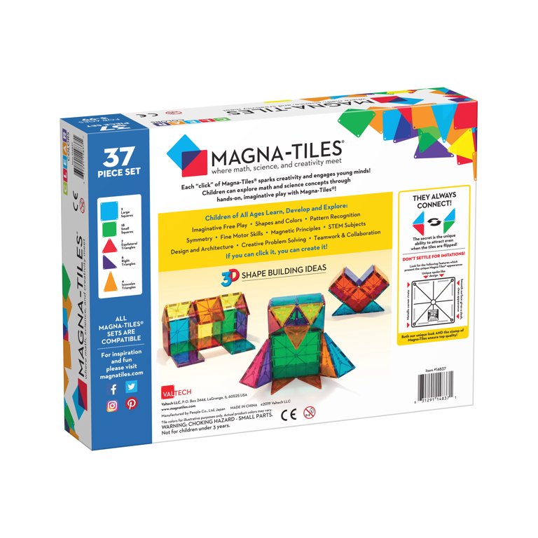 Magna-tiles Clear Colors 37pc Set : Target