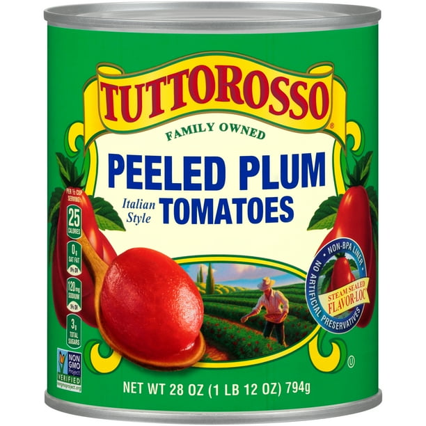 Tuttorosso Peeled Plum Italian Style Tomatoes 28oz