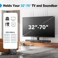 thumbnail image 3 of Universal TV Stand/ Base Tabletop TV Stand with Wall Mount for 32 to 65 inch 4 Level Height Adjustable, Heavy Duty Tempered Glass Base, Holds up to 99lbs Screens, HT03B-002, 3 of 7