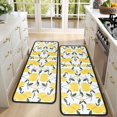 thumbnail image 4 of Kitchen Rugs Sets Of 2,Yellow Lemon Fruit Leaves White Pattern Anti Fatigue Kitchen Mat Rugs Non Slip Washable,Decorative Kitchen Floor Mats for Kitchen,Sink,Laundry,17"x47"+17"x47", 4 of 5