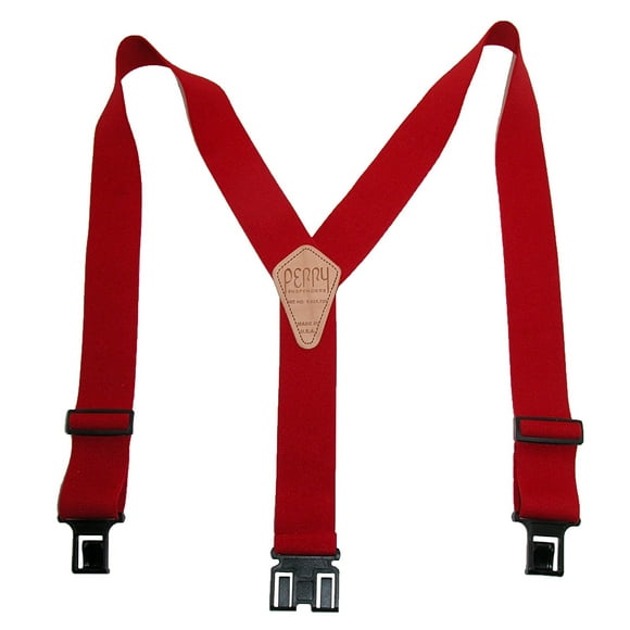 Perry Produits SN200 Clip-On pour Hommes 2-in Suspenders - Rouge, Régulier