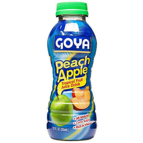 Goya Peach Apple Tropical Fruit Juice Drink, 12 fl oz