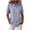 Blue, variant on Button Down Shirts for Women Plus Size Solid Color Summer Short Sleeve Imitation Linen Button Neckline Blouse Shirt