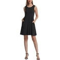 thumbnail image 2 of Women's Sleeveless Loose Plain Dresses T Shirt Tank Casual Short Dress with Pockets, 2 of 3