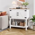 thumbnail image 6 of Console Table Coffee Bar Cabinet Sofa Table,31.5 L x 13.8 D x 34.65 H,Entryway Table with 2 Storage Cabinets, Farmhouse Buffet Sideboard for Kitchen, Foyer,Hallway (White), 6 of 8